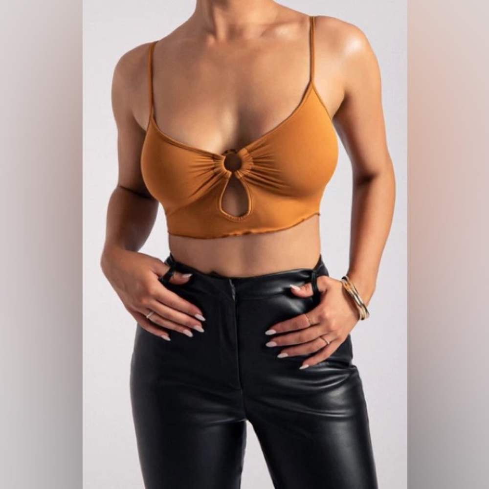 Burnt orange meshki top